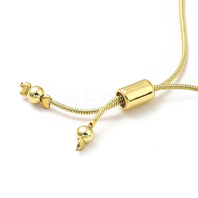 Rack Plating Brass Round Bead Slider Bracelets for Women BJEW-M232-01G-A-1