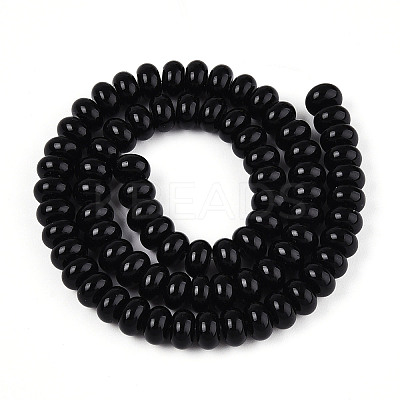 Opaque Solid Color Glass Beads Strands GLAA-ZX008-8mm-18F-1