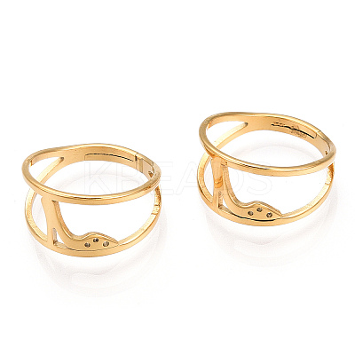 Ion Plating(IP) 304 Stainless Steel High-Heeled Shoes Adjustable Ring for Women RJEW-T027-07G-1