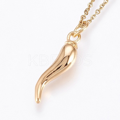 304 Stainless Steel Pendant Necklaces NJEW-P224-11G-1