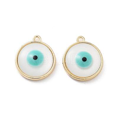 Rack Plating Alloy Enamel Pendants FIND-C050-11G-1