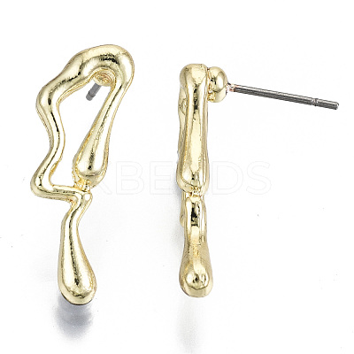 Alloy Stud Earrings EJEW-N046-007-NR-1