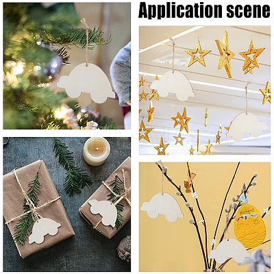 Vehicle Theme Unfinished Blank Wooden Pendants Set for Painting Arts WOOD-WH0124-26L-1