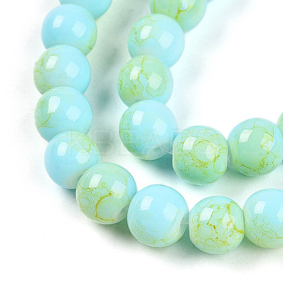 Baking Paint Glass Beads X1-DGLA-N003-8mm-C04-1