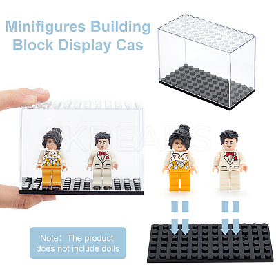 4Pcs Transparent Plastic Minifigure Display Cases ODIS-FG0001-78-1