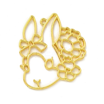 Alloy Open Back Bezel Pendants FIND-D025-01G-1