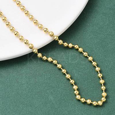 Brass Ball Chain Necklaces for Women NJEW-B148-01B-G-1