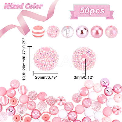 1 Set Opaque Acrylic Beads Set MACR-PH0001-51C-1
