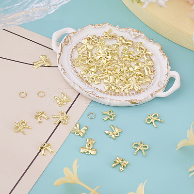50Pcs Bowknot Alloy Pendants FIND-TA0008-62-1