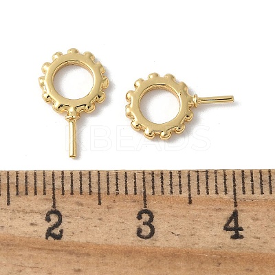 Brass Micro Pave Cubic Zirconia Peg Bails KK-D324-24G-1
