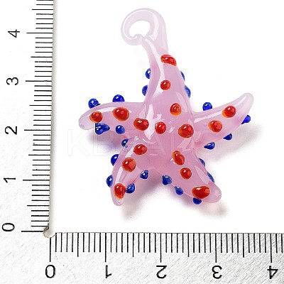 Handmade Lampwork Pendants LAMP-A004-05G-1