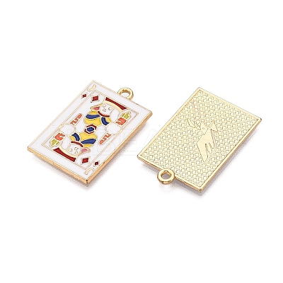 Rack Plating Alloy Enamel Pendants LS-ENAM-N056-392A-KCG-1