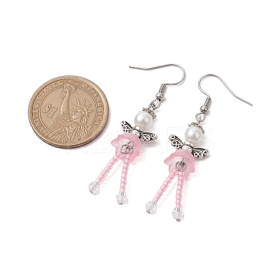 304 Stainless Steel Fairy Dangle Earrings EJEW-MZ00129-02-1