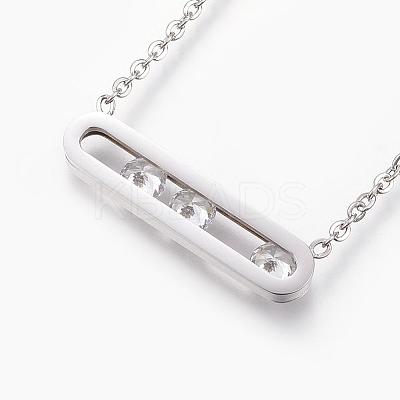 304 Stainless Steel Pendant Necklaces NJEW-P206-20P-1
