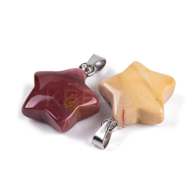 Natural Mookaite Pendants G-Q172-09P-06-1