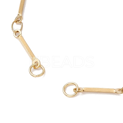 304 Stainless Steel Cuboid Bar Link Chain Bracelet Making AJEW-JB01319-01-1