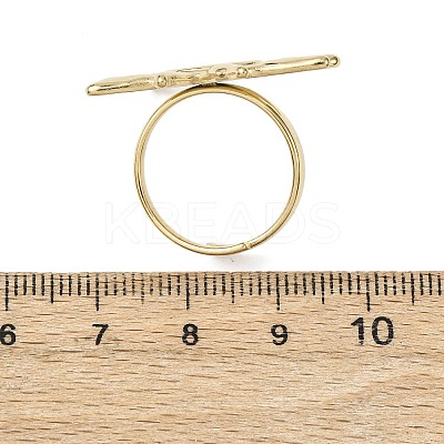 304 Stainless Steel Cuff Rings for Women RJEW-B136-03G-1