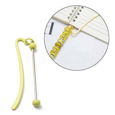 Iron & Alloy Bookmarks with Beadable Bar Pendant AJEW-G055-02D-1