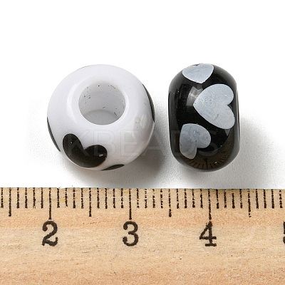 Printed Acrylic Beads OACR-E031-04B-1