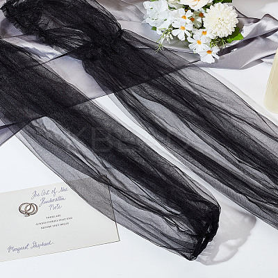 Organza Detachable Mesh Puff Sleeves AJEW-WH0270-359B-1