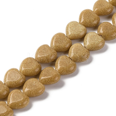 Synthetic Yellow Goldstone Beads Strands G-I372-A11-01-1