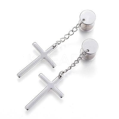 Tarnish Resistant 304 Stainless Steel Stud Earrings EJEW-K043-07P-1