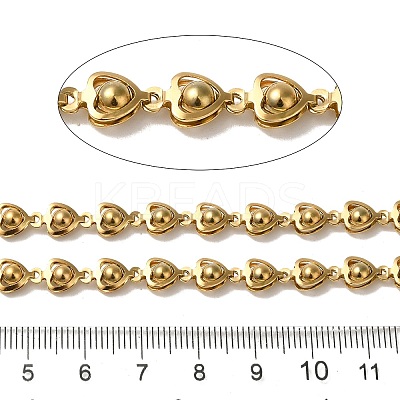 Ion Plating(IP) 304 Stainless Steel Heart Link Chains CHS-Q006-02G-1