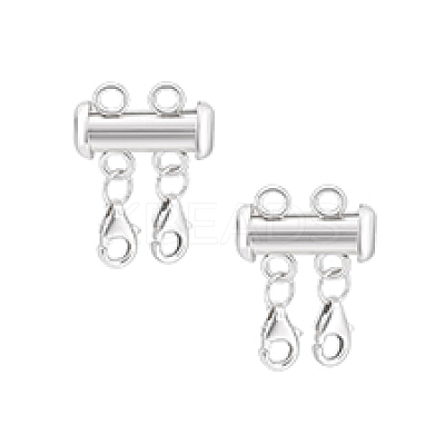 925 Sterling Silver Slide Lock Clasps PALLOY-PH01805-1