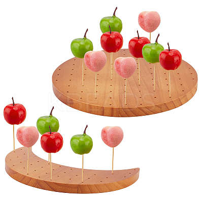 Round & Moon Lollipop Display Stands ODIS-WH0030-88-1