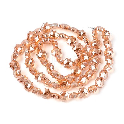 Electroplate Transparent Glass Beads EGLA-H112-04HP-03-1