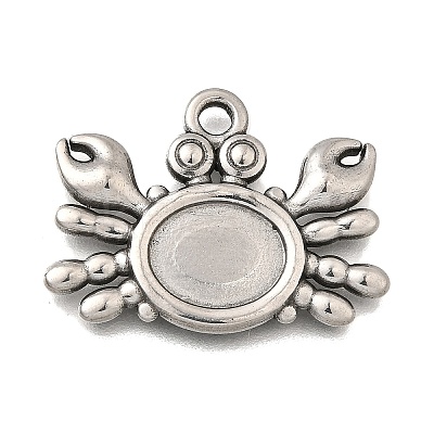 304 Stainless Steel Pendant Cabochon Settings STAS-H477-03A-P-1