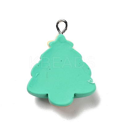 Christmas Opaque Resin Pendants RESI-G043-A07-1