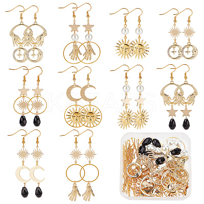 DIY Sun Moon Star Earring Making Kit DIY-SC0020-86-1