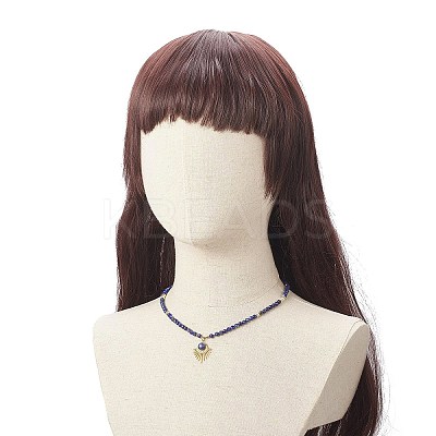 Natural Lapis Lazuli Beaded Necklaces NJEW-JN04226-02-1