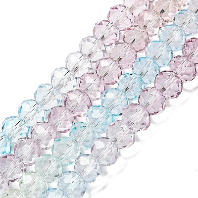 Transparent Painted Glass Beads Strands DGLA-A034-T8mm-A15-1