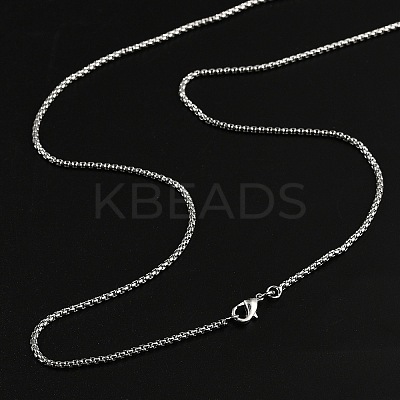 1.5mm Rack Plating Brass Box Chain Necklaces for Women Men MAK-L044-21P-1