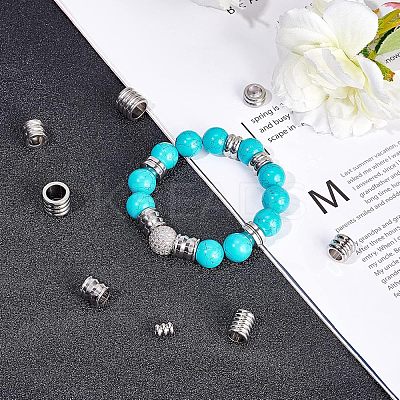 32Pcs 8 Style 201 Stainless Steel Beads STAS-UN0025-11-1