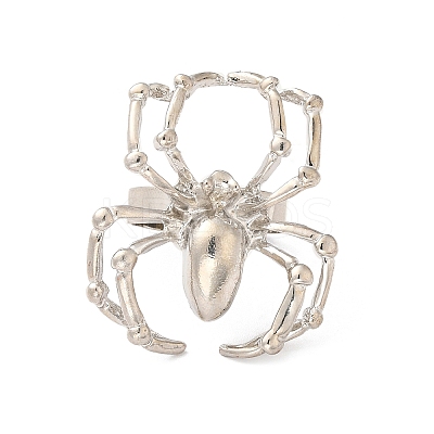 Alloy Spider Adjustable Ring for Halloween RJEW-O048-01P-1