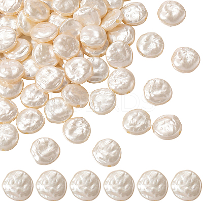 100Pcs ABS Plastic Imitation Pearl Beads OACR-LT0001-07-1