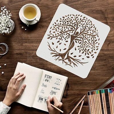 Large Plastic Reusable Drawing Painting Stencils Templates DIY-WH0172-601-1