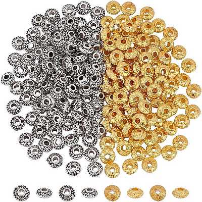 200Pcs 2 Colors Tibetan Style Alloy Beads FIND-AR0004-83-1