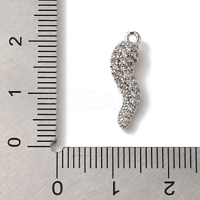 Rack Plating Brass Micro Pave Cubic Zirconia Pendant KK-A229-03B-P-1