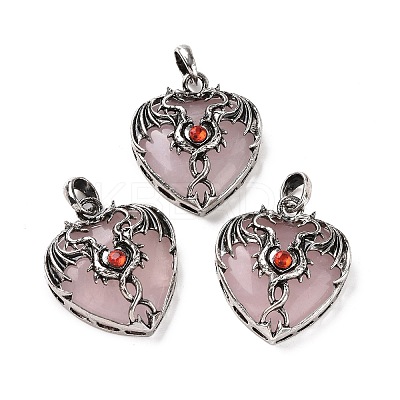Natural Rose Quartz Pendants G-A207-01AS-04-1