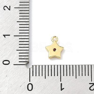 Brass Micro Pave Cubic Zirconia Charms KK-G548-19G-1