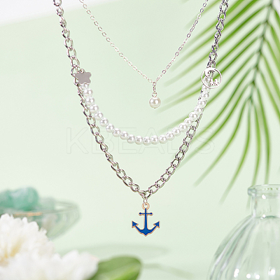 80Pcs 5 Styles Alloy Enamel Pendants ENAM-DC0001-60-1