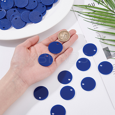 Opaque Acrylic Pendants SACR-WH0006-32A-01-1