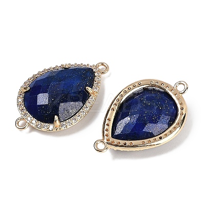 Dyed Natural Lapis Lazuli Faceted Teardrop Links G-B126-03G-08-1