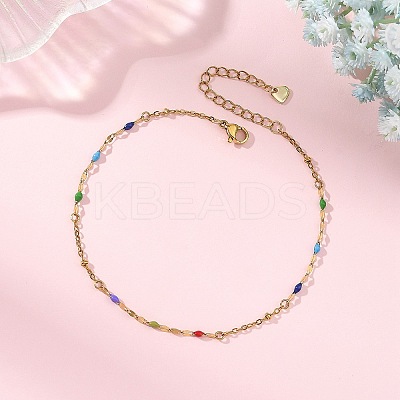 304 Stainless Steel Link Chains Anklets AJEW-AN00840-1
