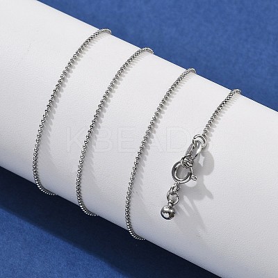 1mm Brass Ball Chain Adjustable Slider Necklaces KK-K398-28P-1