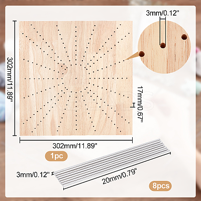 Wooden Crochet Blocking Board DIY-WH0387-22A-1